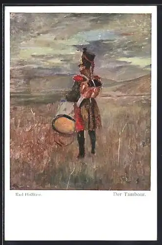 Künstler-AK Der Tambour im Felde