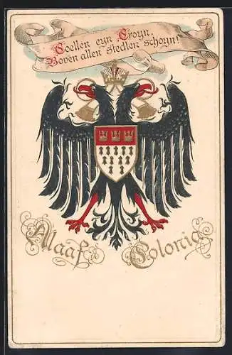 AK Alaaf Colonia, Wappen im Fasching