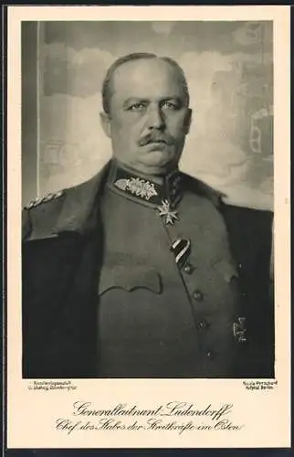 AK Erich Ludendorff, Generalleutnant in Uniform