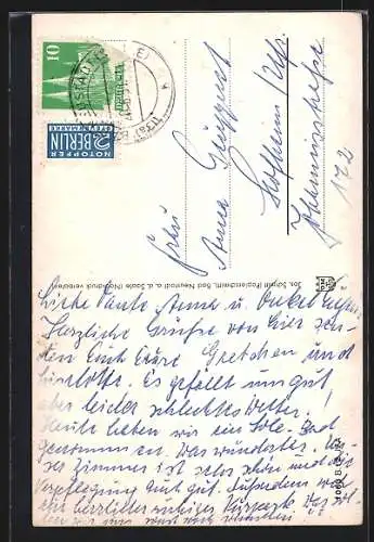 AK Bad Neustadt / Saale, Die Trinkquellen von Sol- u. Moorbad, Ruine Salzburg, Kurhaus