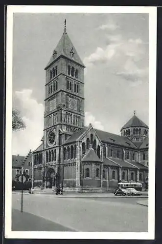 AK Schweinfurt, Bus vor der Heilig-Geist-Kirche