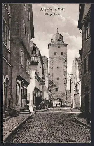 AK Ochsenfurt / Main, Strasse zum Klingenturm