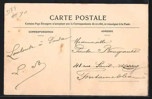 AK Saint-Mammès, Vue sur le Loing avec bateaux amarrés