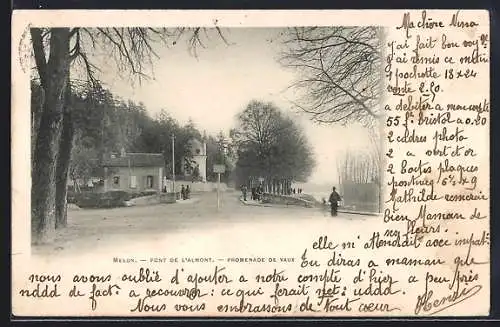 AK Melun, Pont de Valmont, Promenade de Vaux