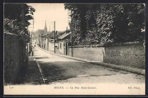 AK Melun, La Rue Saint-Liesne