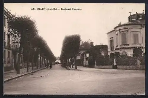 AK Melun /S.-et-M., Boulevard Gambetta