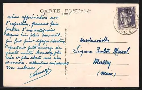 AK Jouarre /S.-et-M., Rue Petit Huet avec des enfants et une voiture ancienne