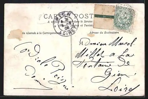 AK Fontainebleau, Entrée de la Grande Rue