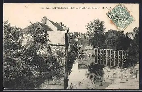 AK La Ferté-Gaucher, Moulin du Morin et paysage pittoresque
