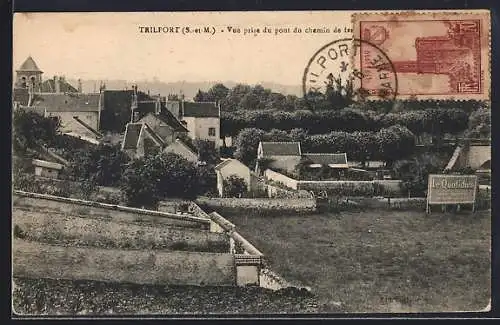 AK Trilport /S.-et-M., Vue prise du pont du chemin de fer