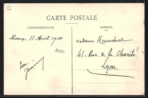 AK Meaux, Chemin de Crégy, Inondation des 25, 26 et 27 Janvier 1910