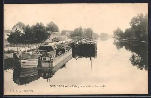 AK Nemours, Le Loing en aval de la Passerelle
