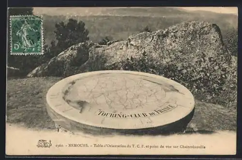AK Nemours, Table d`Orientation du T.C.F. et point de vue sur Chaintreauxville