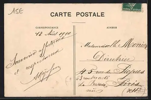 AK Seine-Port, Inondations 1910, Restaurant Colombe