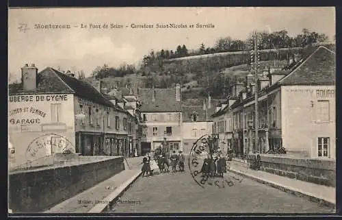 AK Montereau, Le Pont de Seine, Carrefour Saint-Nicolas et Sarville