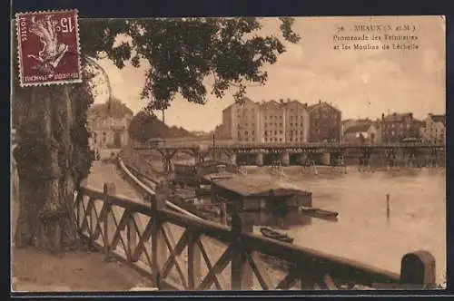 AK Meaux /S.-et-M., Promenade des Trinitaires et les Moulins de l`Échelle