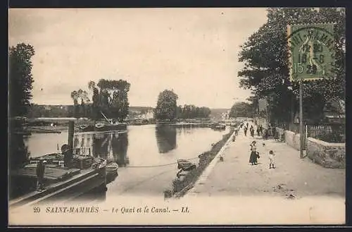 AK Saint-Mammès, le Quai et le Canal