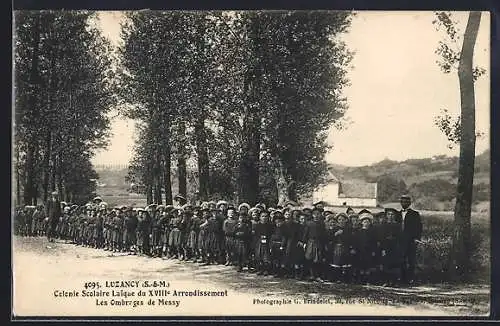 AK Luzancy /S.-&-M., Colonie Scolaire Laïque du XVIIIe Arrondissement, Les Ombreyes de Messy