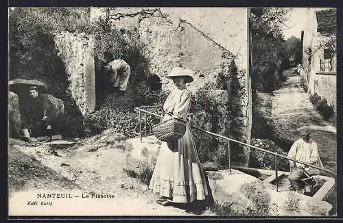 AK Nanteuil, La Pisotte avec des habitants en costumes traditionnels