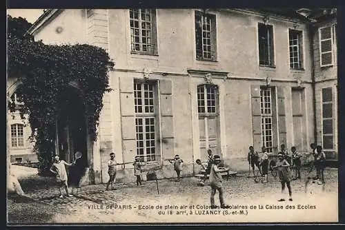 AK Luzancy /S.-et-M., École de plein air et Colonie scolaire de la Caisse des Écoles du 18e arr