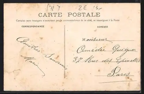 AK Villiers-sur-Morin, La Gare et le Pont
