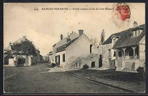 AK Samois-sur-Seine, Vieille maison et rue du Coin Muzard