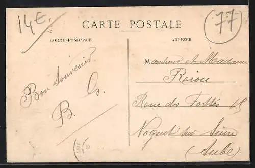 AK Lechelle, Vue d`ensemble de la Mairie et des Écoles