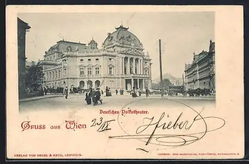 AK Wien, Blick aufs Deutsche Volkstheater