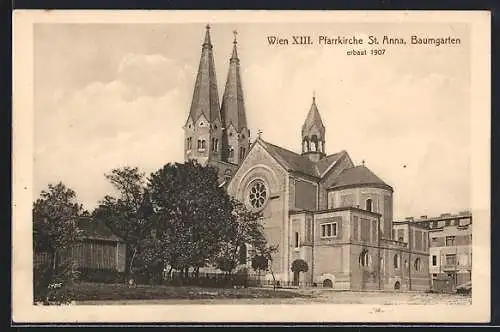 AK Wien, Baumgarten, Pfarrkirche St. Anna