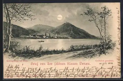 AK Wien, Kahlenberg mit der blauen Donau