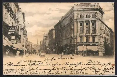AK Wien, Blick in die Mariahilferstrasse