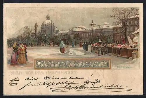 Lithographie Wien, Vor dem Naschmarkt