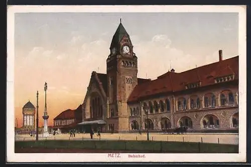 AK Metz, Blick zum Bahnhof