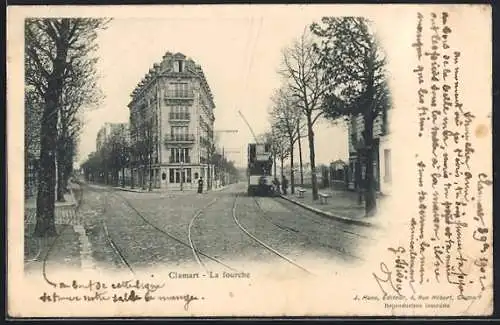 AK Clamart, la fourche et Tramway
