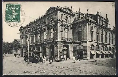 AK Reims, Le Theatre et Tramway