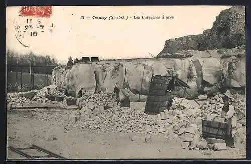 AK Orsay, Les Carrières à grès, Steinbruch