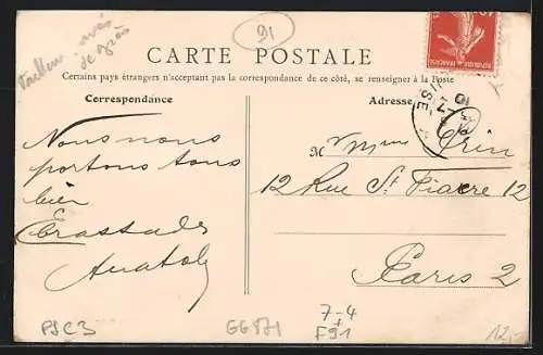 AK Orsay, Les Carrières à grès, Steinbruch