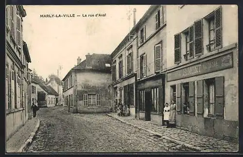 AK Mary-la-Ville, La rue d`Aval