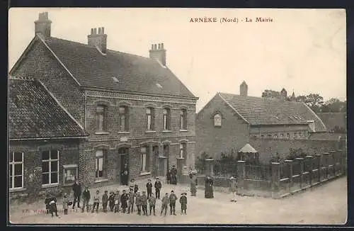 AK Arnèke, La Mairie, Ansicht vom Rathaus