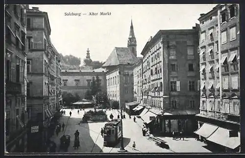 AK Salzburg, Ludwig Viktorplatz mit Strassenbahn