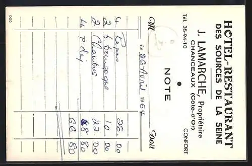 AK Chanceaux, Hotel-Restaurant des Sources de la Seine