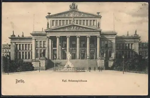 AK Berlin, Kgl. Schauspielhaus, Gendarmenmarkt