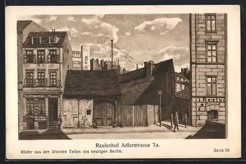 AK Berlin, Rauleshof, Adlerstrasse 7a, Bauklempnerei J. Thomas, Restaurant