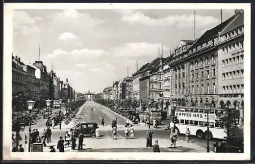 AK Berlin, Unter den Linden, Strassenpartie, Auto