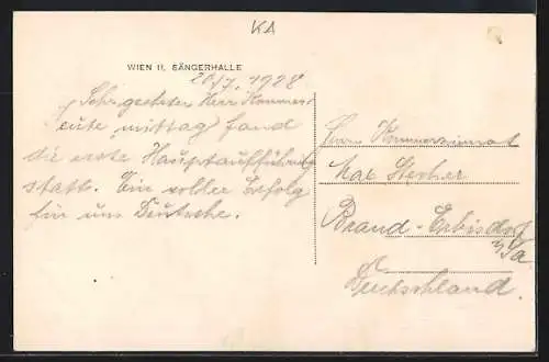 AK Wien, Inneres der Sängerhalle