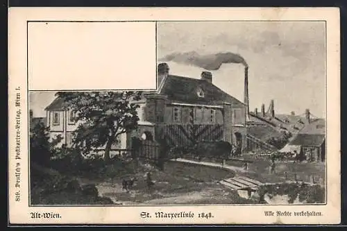 AK Alt-Wien, St. Marrerlinie aus dem Jahre 1848