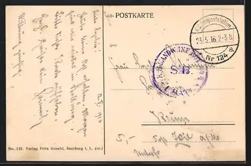 AK Deutsch-Avricourt, Soldaten treiben Vieh durch eine Strasse