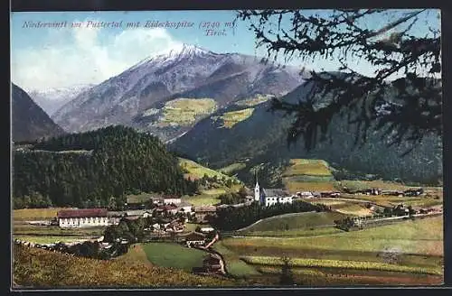 AK Niedervintl /Pustertal, Ortsansicht aus der Vogelschau mit der Eidechsspitze