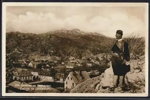 AK Cetinje / Cettigne, Ortsansicht aus der Vogelschau