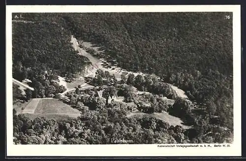AK Berlin-Grunewald, Paulsborn vom Flugzeug aus